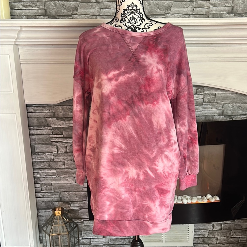 Pink Tie-Dye Sweatshirt